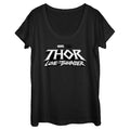 Women's Marvel White Logo Scoop Neck T-Shirt